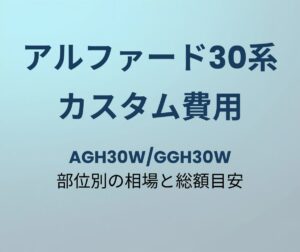 アルファード30系 カスタム費用
