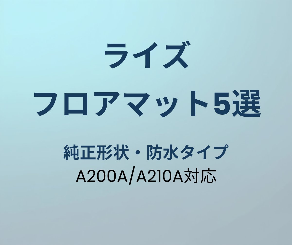 ライズ フロアマット おすすめ5選