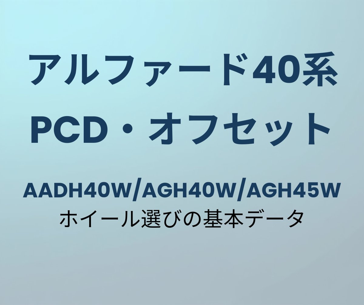 アルファード40系 PCD オフセット ホイール