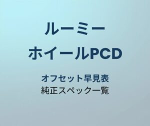 ルーミー ホイールPCD・オフセット