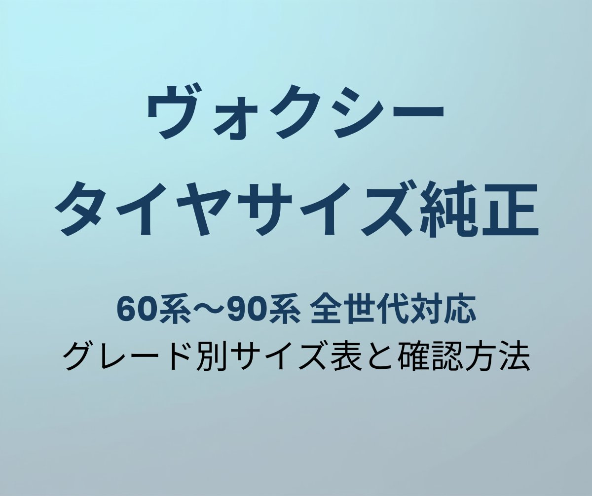ヴォクシー タイヤサイズ純正一覧