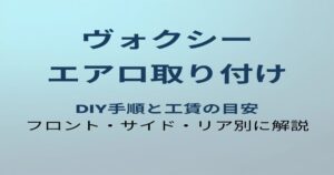 ヴォクシー エアロ取り付け方法
