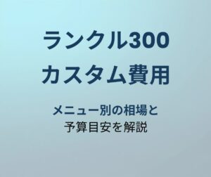 ランクル300 カスタム費用