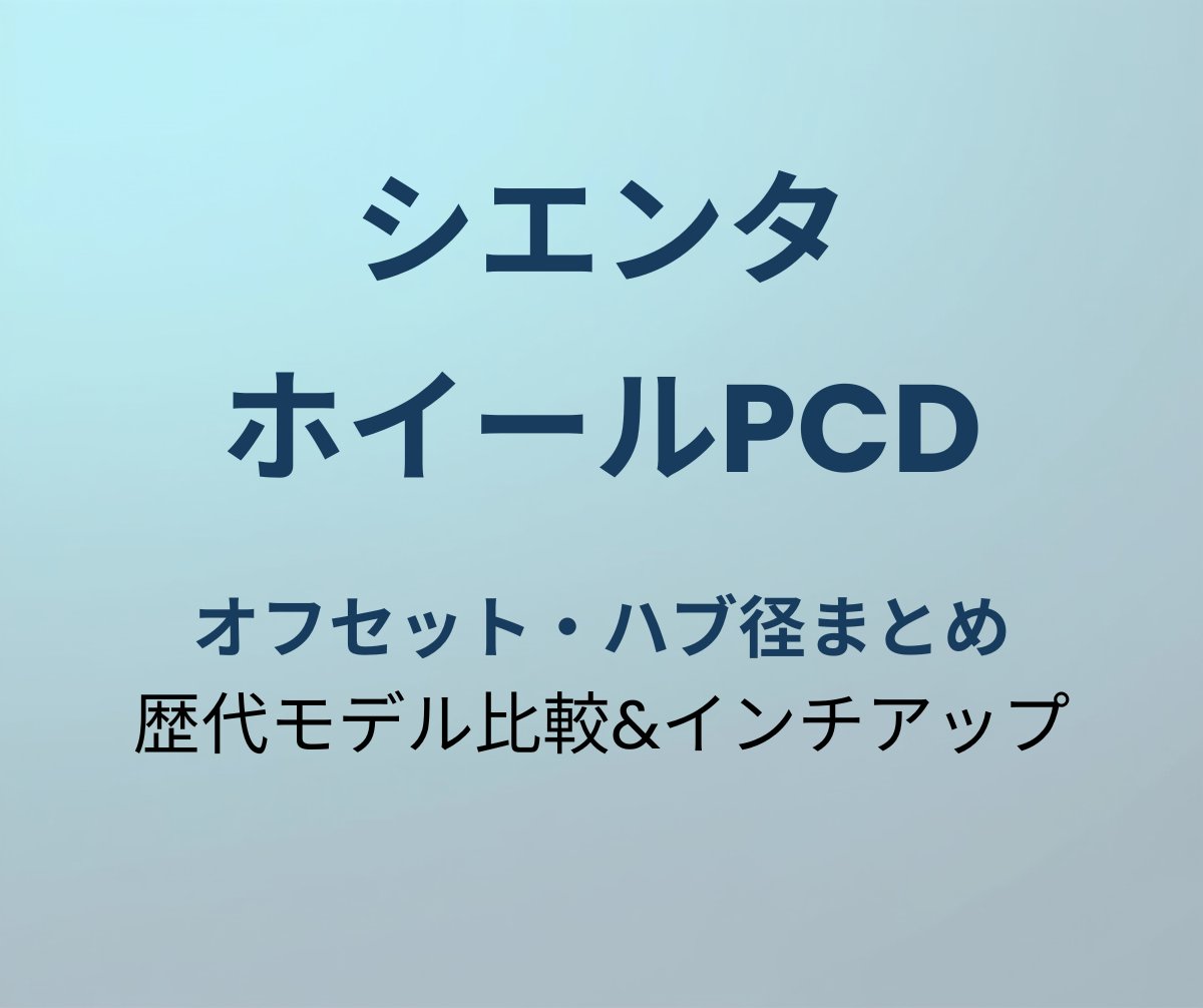 シエンタ ホイールPCD オフセット