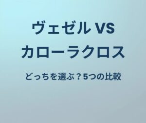 ヴェゼル vs カローラクロス