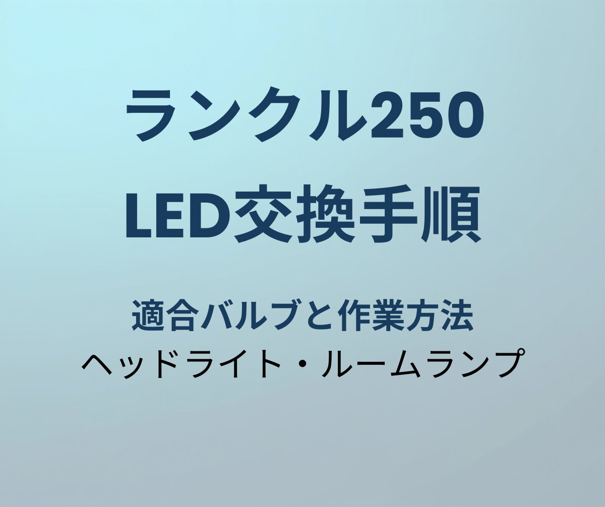 ランクル250 LED交換手順