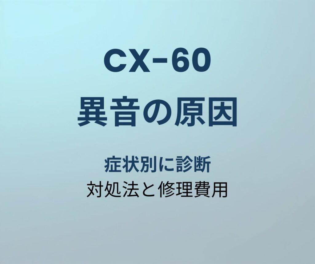 CX-60 異音の原因