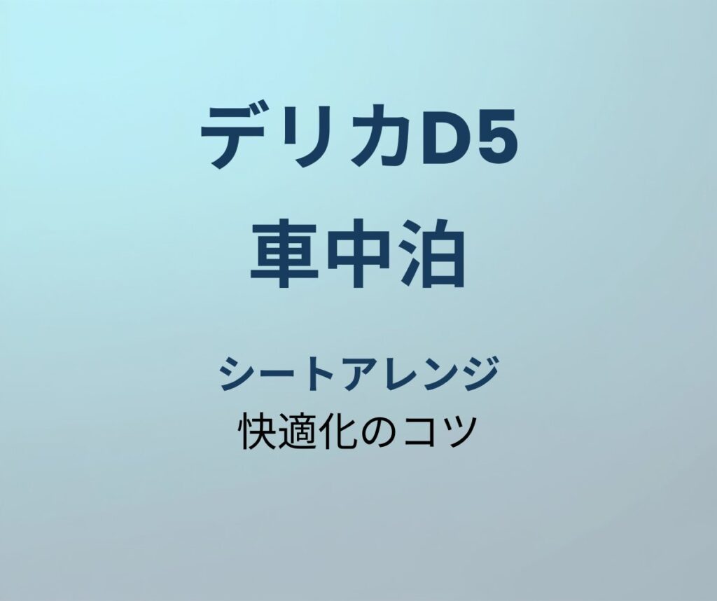 デリカD5 車中泊