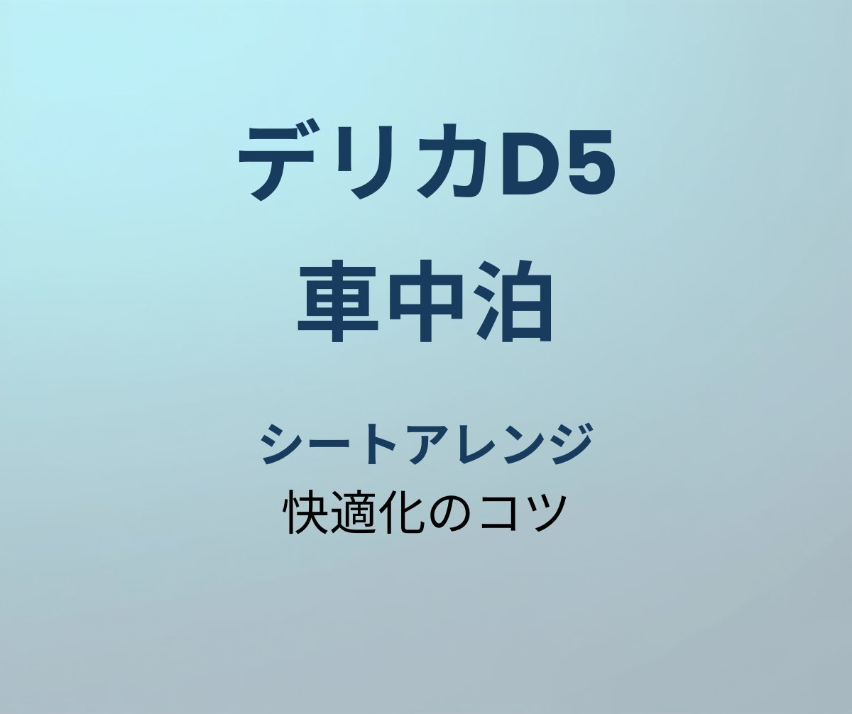 デリカD5 車中泊