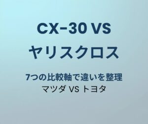 CX-30 vs ヤリスクロス 徹底比較