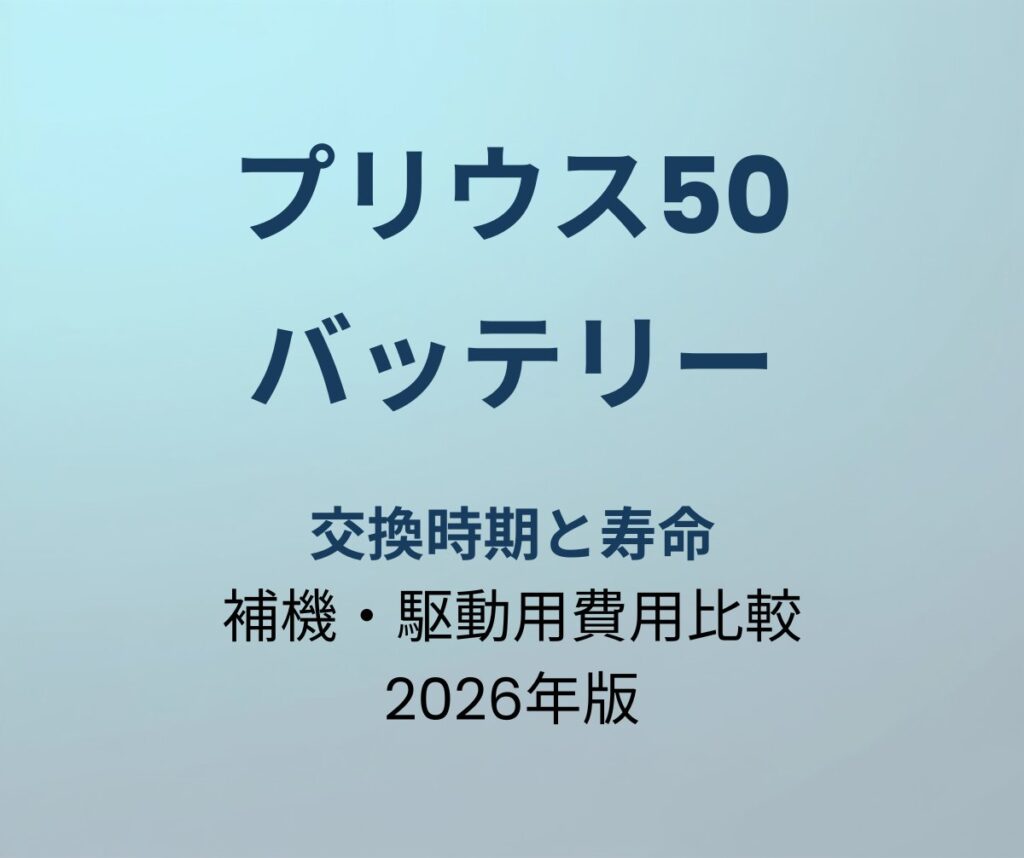 プリウス50 バッテリー 交換時期と寿命