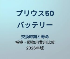 プリウス50 バッテリー 交換時期と寿命