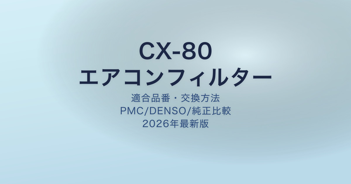 CX-80 エアコンフィルター アイキャッチ