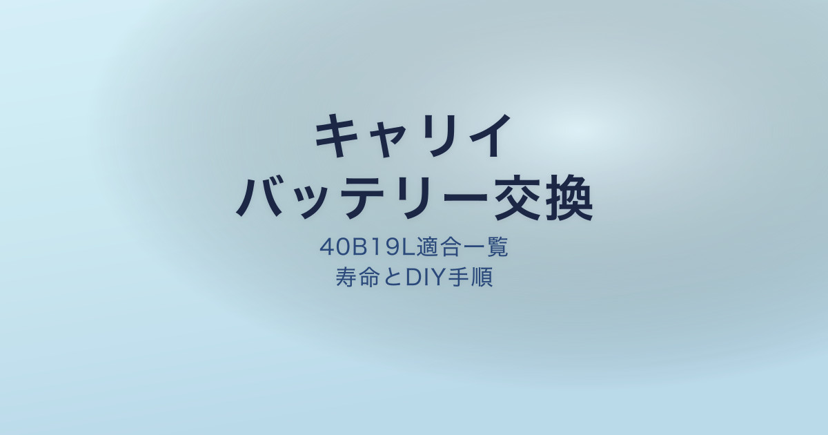 キャリイ バッテリー 交換 寿命