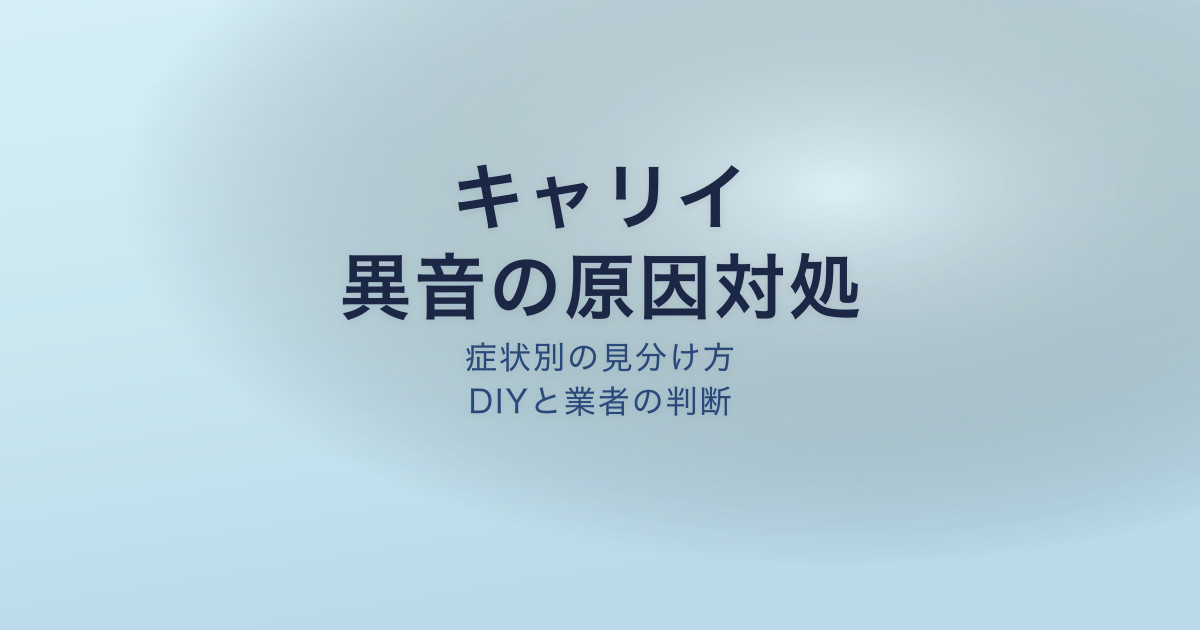 キャリイ 異音 原因 対処法