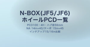 N-BOX(JF5/JF6)純正ホイールPCD・オフセット一覧