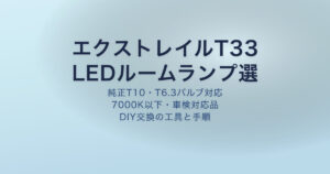 エクストレイルT33 LEDルームランプおすすめと選び方